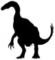 Black Hadrosaur Dinosaur Wall Decal