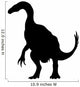 Black Hadrosaur Dinosaur Wall Decal