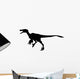 Velociraptor Deinonychus Silhouette Dinosaur Wall Decal