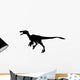 Velociraptor Deinonychus Silhouette Dinosaur Wall Decal