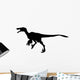 Velociraptor Deinonychus Silhouette Dinosaur Wall Decal