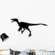 Velociraptor Deinonychus Silhouette Dinosaur Wall Decal