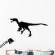 Velociraptor Deinonychus Silhouette Dinosaur Wall Decal