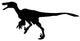 Velociraptor Deinonychus Silhouette Dinosaur Wall Decal