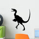 Black Velociraptor Deinonychus Dinosaur Wall Decal