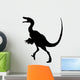 Black Velociraptor Deinonychus Dinosaur Wall Decal
