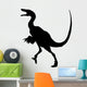 Black Velociraptor Deinonychus Dinosaur Wall Decal