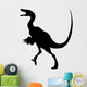 Black Velociraptor Deinonychus Dinosaur Wall Decal