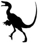 Black Velociraptor Deinonychus Dinosaur Wall Decal