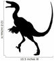 Black Velociraptor Deinonychus Dinosaur Wall Decal