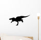 Black T-rex Charging Full-on Wall Decal