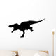 Black T-rex Charging Full-on Wall Decal
