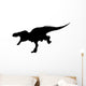 Black T-rex Charging Full-on Wall Decal