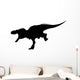 Black T-rex Charging Full-on Wall Decal