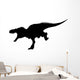 Black T-rex Charging Full-on Wall Decal