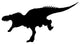 Black T-rex Charging Full-on Wall Decal