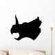 Black Triceratops Profile Dinosaur Wall Decal