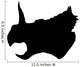 Black Triceratops Profile Dinosaur Wall Decal