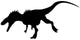 Silhouette Allosaurus Dinosaur Silhouette Wall Decal
