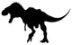 Black Tyrannosaurs Rex Silhouette Wall Decal