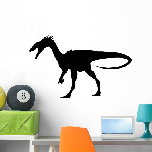 Black Coelurosauria Silhouette Wall Decal