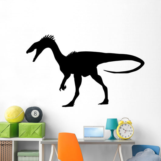 Black Coelurosauria Silhouette Wall Decal