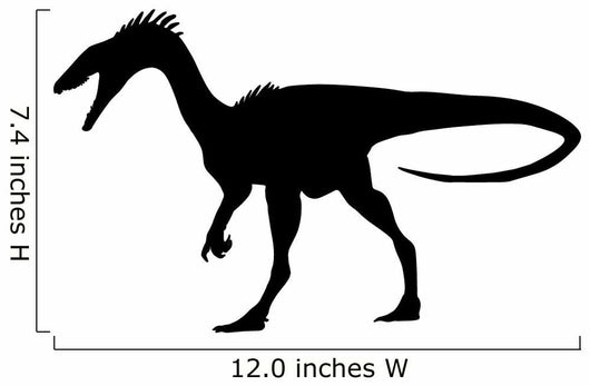 Black Coelurosauria Silhouette Wall Decal