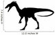 Black Coelurosauria Silhouette Wall Decal