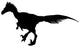Dinosaur Decals - Black Raptor Deinonychus Silhouette Wall Decal