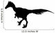 Dinosaur Decals - Black Raptor Deinonychus Silhouette Wall Decal