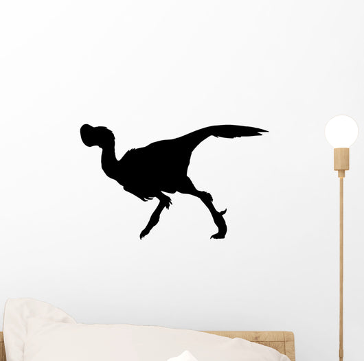 Dino Decals - Black Oviraptor Silhouette Wall Decal