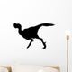 Dino Decals - Black Oviraptor Silhouette Wall Decal