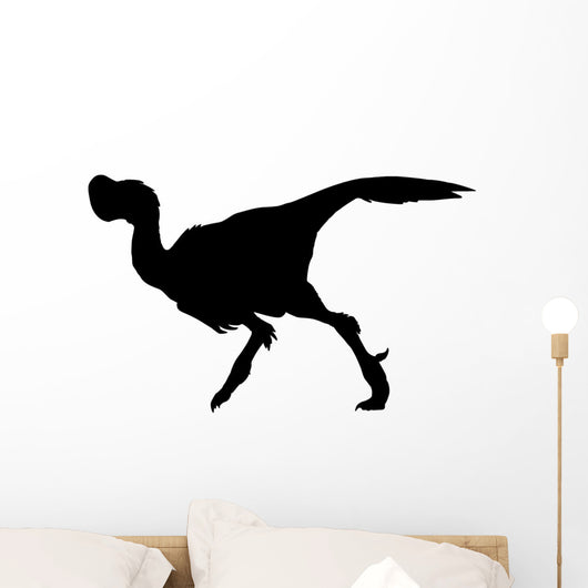 Dino Decals - Black Oviraptor Silhouette Wall Decal