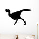 Dino Decals - Black Oviraptor Silhouette Wall Decal