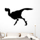 Dino Decals - Black Oviraptor Silhouette Wall Decal