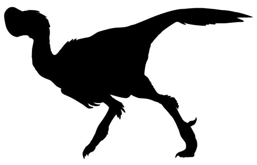 Dino Decals - Black Oviraptor Silhouette Wall Decal