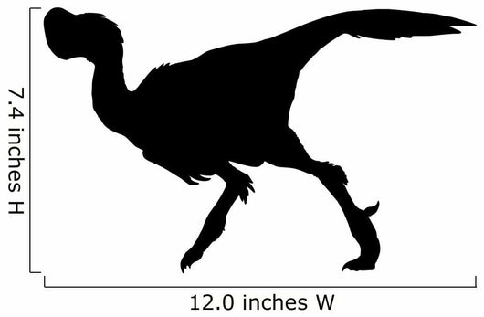 Dino Decals - Black Oviraptor Silhouette Wall Decal