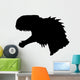 Black T-rex Roaring Head Wall Decal