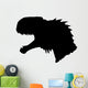 Black T-rex Roaring Head Wall Decal