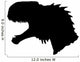 Black T-rex Roaring Head Wall Decal