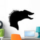 Black Hadrosaurs Head Silhouette Wall Decal