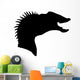Black Hadrosaurs Head Silhouette Wall Decal