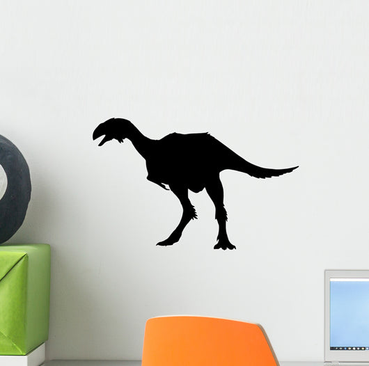 Dinosaur Decals - Black Oviraptor Silhouette Wall Decal