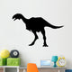 Dinosaur Decals - Black Oviraptor Silhouette Wall Decal