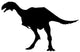 Dinosaur Decals - Black Oviraptor Silhouette Wall Decal