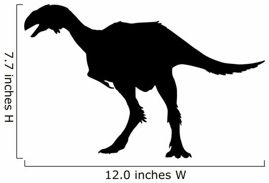 Dinosaur Decals - Black Oviraptor Silhouette Wall Decal
