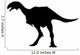 Dinosaur Decals - Black Oviraptor Silhouette Wall Decal
