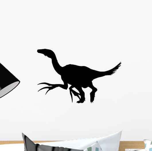 Black Therizinosaurs Silhouette Wall Decal