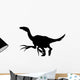 Black Therizinosaurs Silhouette Wall Decal