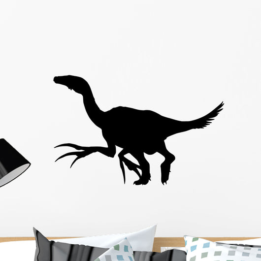 Black Therizinosaurs Silhouette Wall Decal